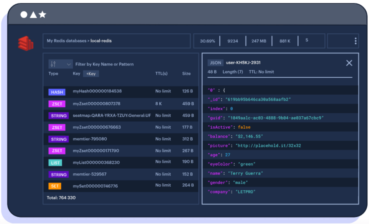 Redis screenshot